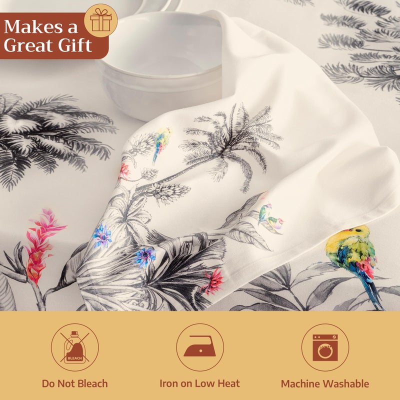 Maison d' Hermine Cloth Napkins Set of 4 100% Cotton for Thanksgiving Christmas Decorations Everyday Reusable Square Fall Napkins Cloth Washable Dinner Party (Amazonia, 20"x20") - Image 5